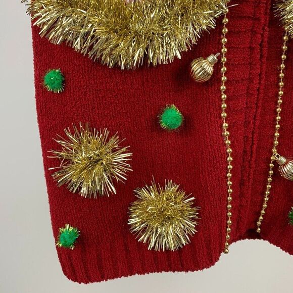 Ugly Christmas Sweater Vest sz 1X Plus Gingerbread Bra Funny Party Winner - Picture 4 of 9